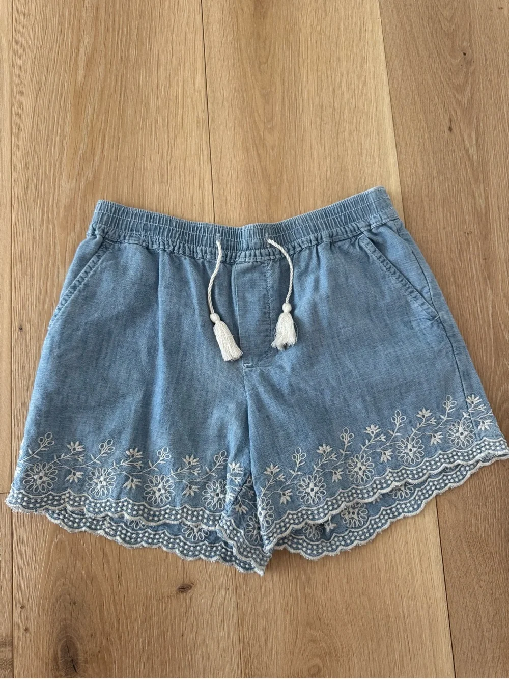 Gap Kids Chambray Eyelet Shorts